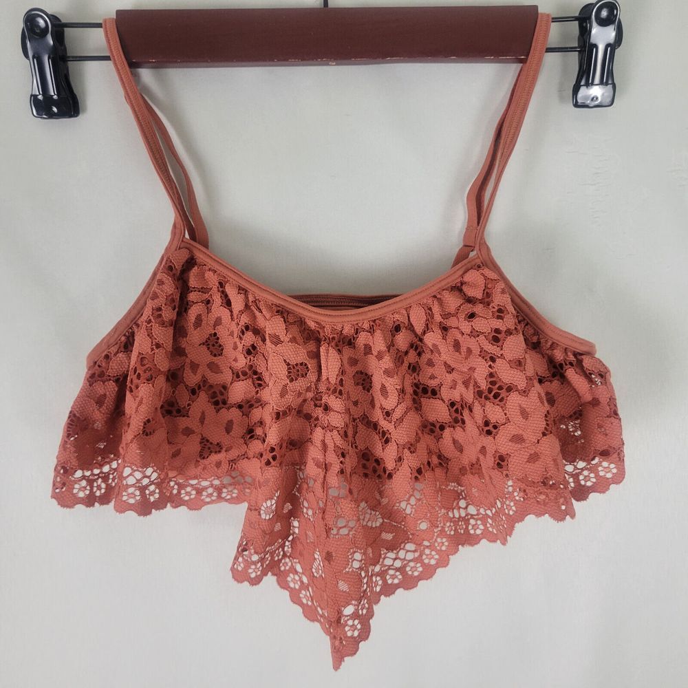 Body by Victoria's Secret‎ Bralette Womens XS Burnt Orange Lace Adjustable